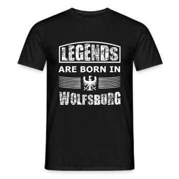 Die Wolfsburger Fans - Männer T-Shirt - Schwarz - Vorne - AI Model Male 178 light (178cm)