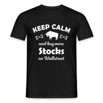 Die Börse Wall Street - Männer T-Shirt - Schwarz - Vorne - AI Model Male 178 light (178cm)
