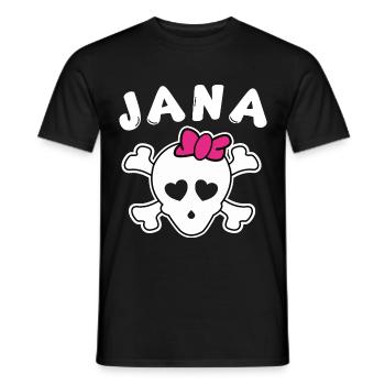 Jana Design pour les filles et les femmes - T-shirt homme - noir - Devant - AI Model Male 178 light (178cm)