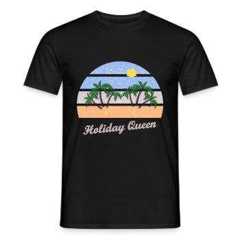 Jours fériés et reine des fêtes - T-shirt homme - noir - Devant - AI Model Male 178 light (178cm)
