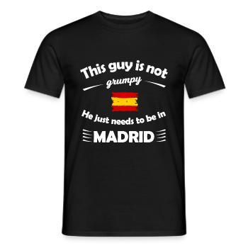 Envie de Madrid - T-shirt homme - noir - Devant - AI Model Male 178 light (178cm)