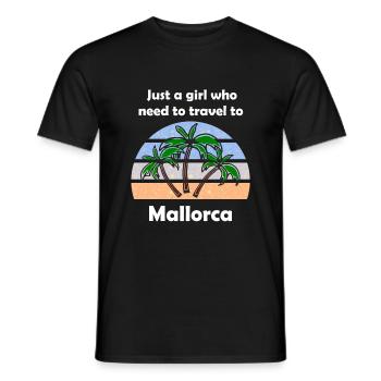 Holidays in Mallorca - Men's T-Shirt - black - Front - AI Model Male 178 light (178cm)