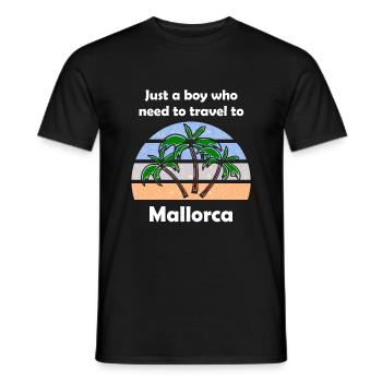 Holidays on the island of Mallorca - Men's T-Shirt - black - Front - AI Model Male 178 light (178cm)