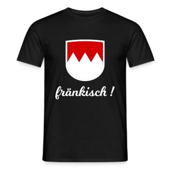 Fränkisch in Süddeutschland - Männer T-Shirt - Schwarz - Vorne - AI Model Male 178 light (178cm)