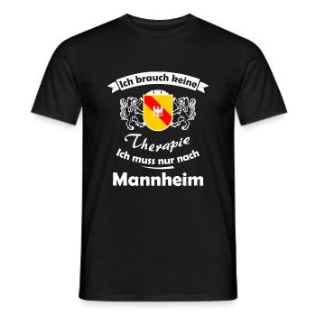 The home in Mannheim - Men's T-Shirt - black - Front - AI Model Male 178 light (178cm)