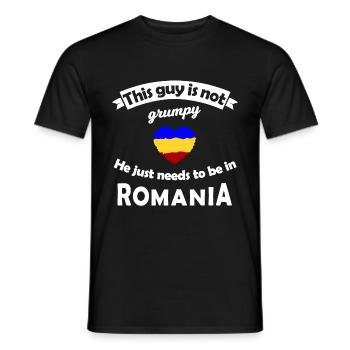 Heimweh nach Rumänien - Männer T-Shirt - Schwarz - Vorne - AI Model Male 178 light (178cm)