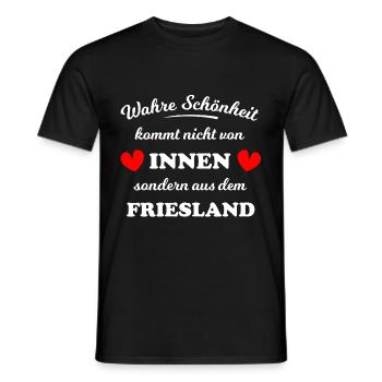 Schönheit aus dem Friesland - Männer T-Shirt - Schwarz - Vorne - AI Model Male 178 light (178cm)