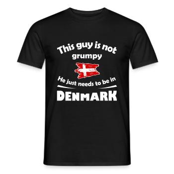 Logement au Danemark - T-shirt homme - noir - Devant - AI Model Male 178 light (178cm)