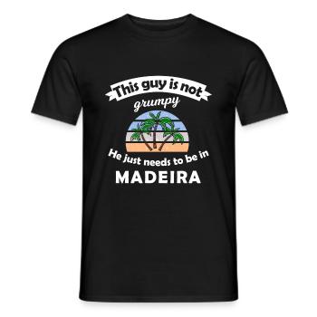Urlaub in Madeira - Männer T-Shirt - Schwarz - Vorne - AI Model Male 178 light (178cm)