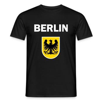 Les Berlinois dans le Brandebourg - T-shirt homme - noir - Devant - AI Model Male 178 light (178cm)