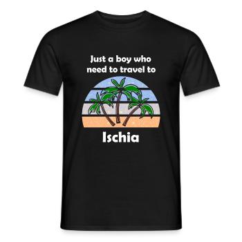 Island holidays in Ischia - Men's T-Shirt - black - Front - AI Model Male 178 light (178cm)