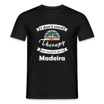 L’île de Madère au Portugal - T-shirt homme - noir - Devant - AI Model Male 178 light (178cm)