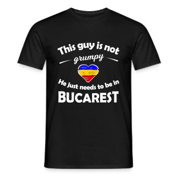 The homeland Bucharest - Men's T-Shirt - black - Front - AI Model Male 178 light (178cm)