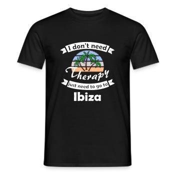 Holiday trip to Ibiza - Men's T-Shirt - black - Front - AI Model Male 178 light (178cm)