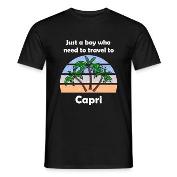 Urlaub auf Capri in Italien - Männer T-Shirt - Schwarz - Vorne - AI Model Male 178 light (178cm)