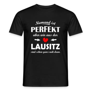 Lusatia in Brandenburg - Men's T-Shirt - black - Front - AI Model Male 178 light (178cm)