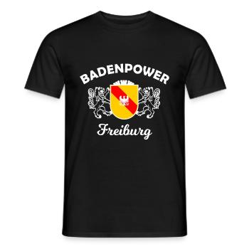 La puissance de Fribourg - T-shirt homme - noir - Devant - AI Model Male 178 light (178cm)