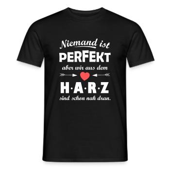 The home in the Harz Mountains - Men's T-Shirt - black - Front - AI Model Male 178 light (178cm)