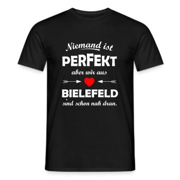 Les supporters de Bielefeld - T-shirt homme - noir - Devant - AI Model Male 178 light (178cm)