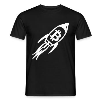 Aujourd’hui, le bitcoin décolle - T-shirt homme - noir - Devant - AI Model Male 178 light (178cm)