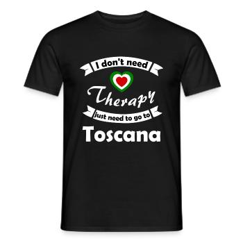 Holidays in Tuscany - Men's T-Shirt - black - Front - AI Model Male 178 light (178cm)