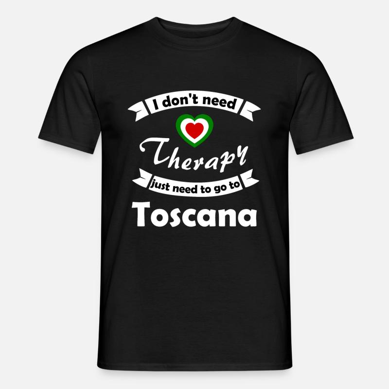 Urlaub in der Toscana - Männer T-Shirt - Schwarz