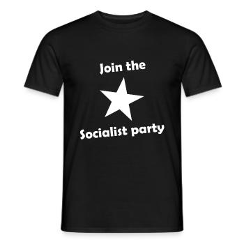 Le Parti social - T-shirt homme - noir - Devant - AI Model Male 178 light (178cm)