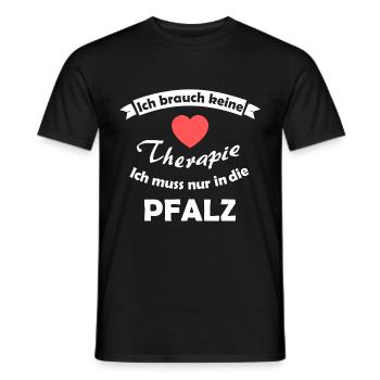 Therapy in the Palatinate - Men's T-Shirt - black - Front - AI Model Male 178 light (178cm)