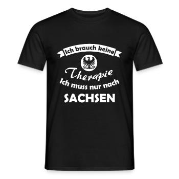 Therapy in Saxony - Men's T-Shirt - black - Front - AI Model Male 178 light (178cm)