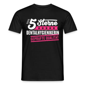 5Sterne Dentalhygienikerin - Männer T-Shirt - Schwarz - Vorne - AI Model Male 178 light (178cm)