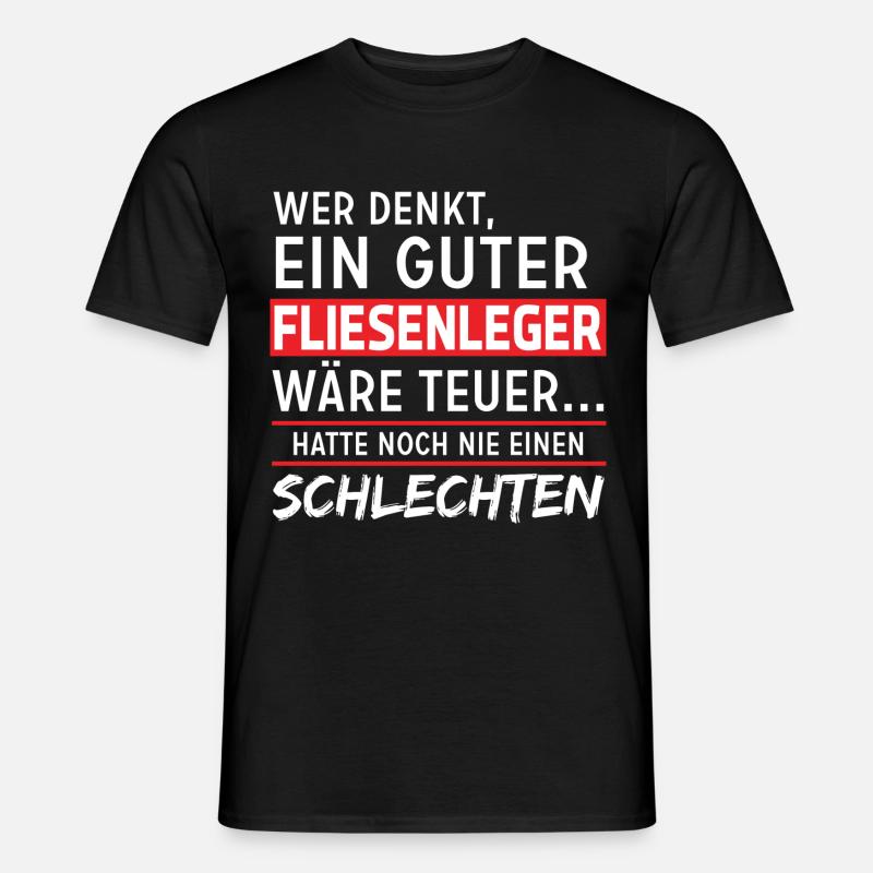 fliesenleger - Männer T-Shirt - Schwarz
