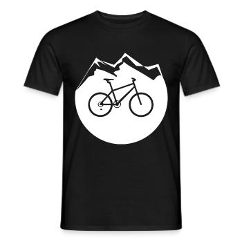 Kreis - Berg - Radfahren - (4) - Männer T-Shirt - Schwarz - Vorne - AI Model Male 178 light (178cm)