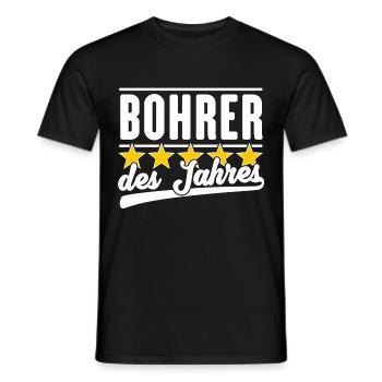 Bohrer des Jahres - Männer T-Shirt - Schwarz - Vorne - AI Model Male 178 light (178cm)