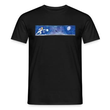 Get out of everyday life! - Men's T-Shirt - black - Front - AI Model Male 178 light (178cm)