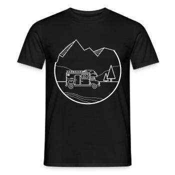Campings - (6) - T-shirt homme - noir - Devant - AI Model Male 178 light (178cm)