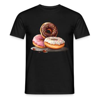 Donut für einen Donut-Liebhaber - Männer T-Shirt - Schwarz - Vorne - AI Model Male 178 light (178cm)