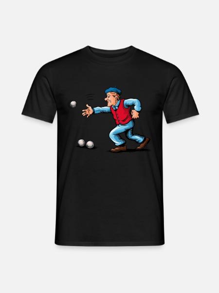 Franzose spielt Petanque für einen Petanque - Männer T-Shirt - Schwarz
