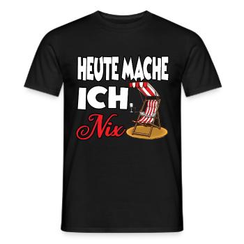 Heute Mache Ich Nix - Männer T-Shirt - Schwarz - Vorne - AI Model Male 178 light (178cm)