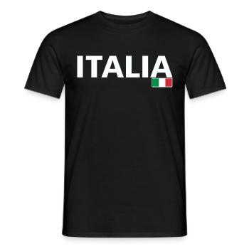 Italia, Italien, Italy - Männer T-Shirt - Schwarz - Vorne - AI Model Male 178 light (178cm)