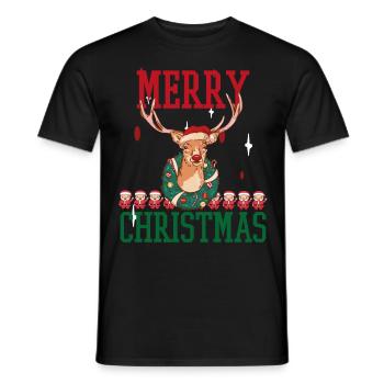 Joyeux Noël Familles Freiertage Logo - T-shirt homme - noir - Devant - AI Model Male 178 light (178cm)