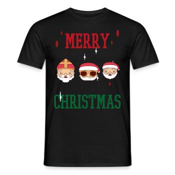 Joyeux Noël Familles Freiertage Logo - T-shirt homme - noir - Devant - AI Model Male 178 light (178cm)