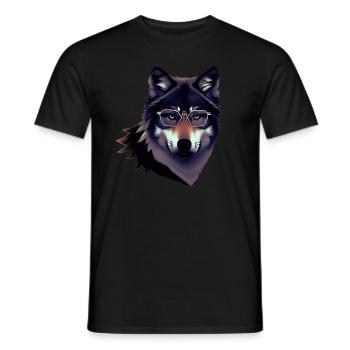 Wolf - Men's T-Shirt - black - Front - AI Model Male 178 light (178cm)