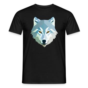 Wolf - Men's T-Shirt - black - Front - AI Model Male 178 light (178cm)