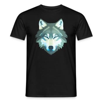 Wolf - Männer T-Shirt - Schwarz - Vorne - AI Model Male 178 light (178cm)