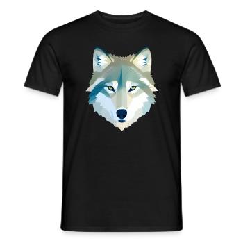 Wolf - Männer T-Shirt - Schwarz - Vorne - AI Model Male 178 light (178cm)