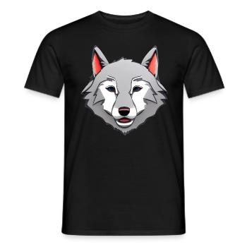 Wolf - Männer T-Shirt - Schwarz - Vorne - AI Model Male 178 light (178cm)
