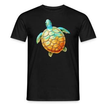 tortue - T-shirt homme - noir - Devant - AI Model Male 178 light (178cm)