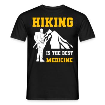 Lustiges Wandern Bergsteiger - Männer T-Shirt - Schwarz - Vorne - AI Model Male 178 light (178cm)