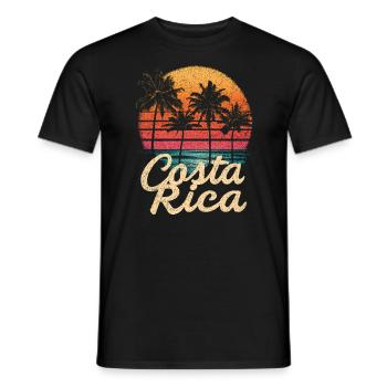 Costa Rica vintage souvenirs Costa Rica - Men's T-Shirt - black - Front - AI Model Male 178 light (178cm)