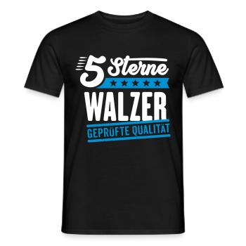 5Sterne Walzer - Männer T-Shirt - Schwarz - Vorne - AI Model Male 178 light (178cm)